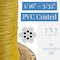 Laureola Industries 1/16" to 3/32" PVC Coated Yellow Color Galvanized Cable 7x7 Strand Aircraft Cable Wire Rope, 500 ft ZAG116332-77-GPY-500 - alternate 3